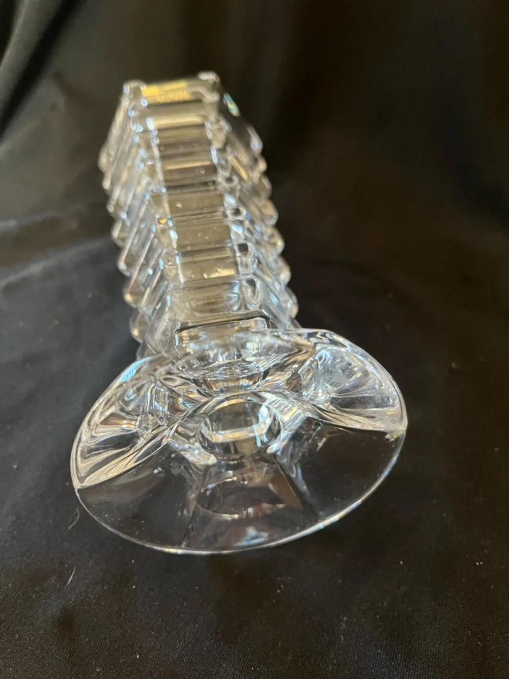 Clear Glass Crystal Column Vase - Elegant Accent.  Mikasa